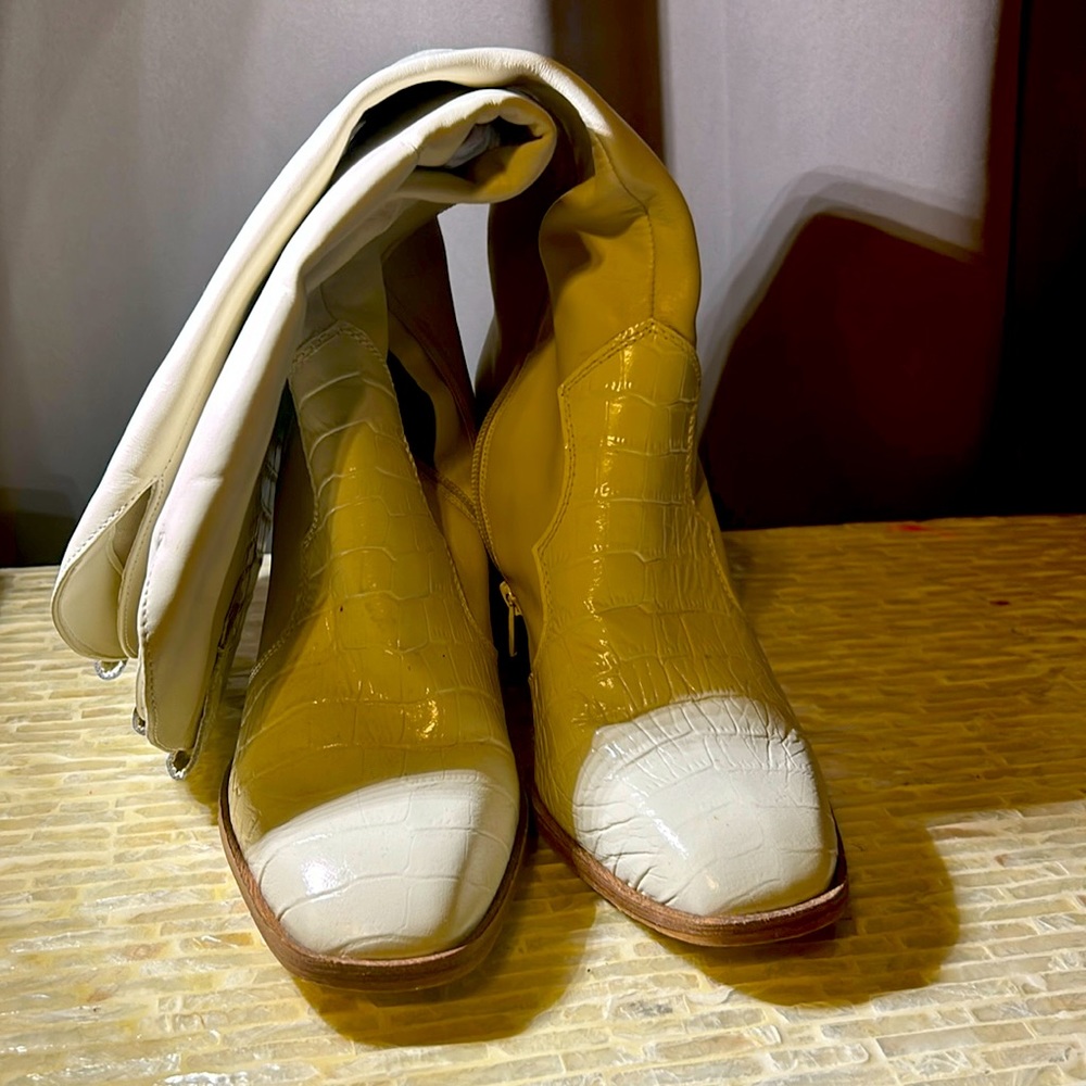 Western-style knee-high boots